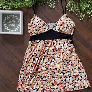 Body Central Floral Tie Back Spring Tank Top